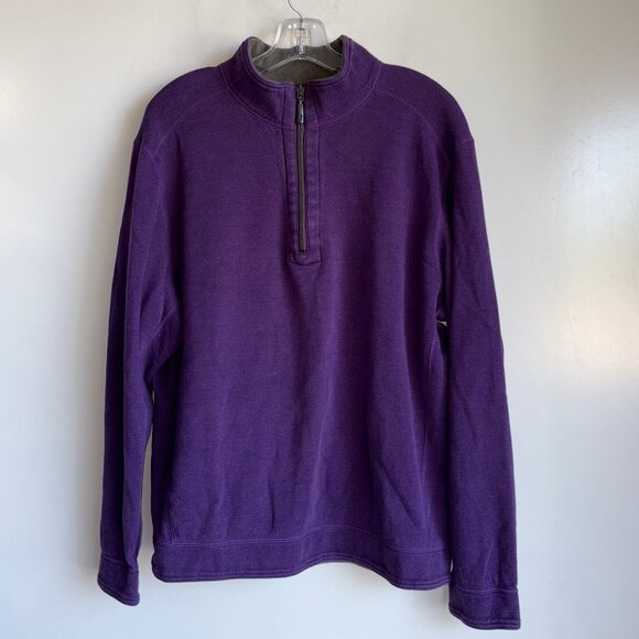 Tommy Bahama Other - Tommy Bahama Quarter Zip Reversible Pullover Men's Large Purple